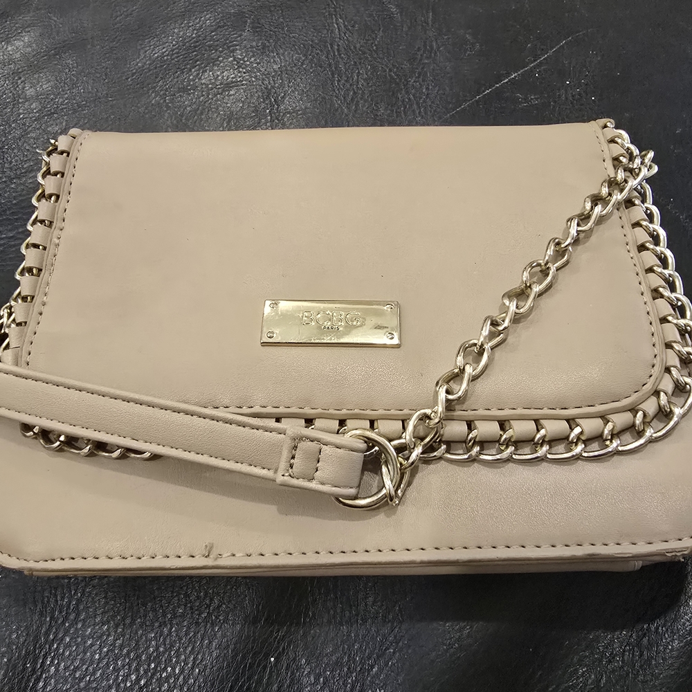 Chic Beige BCBG Chain Strap Purse
